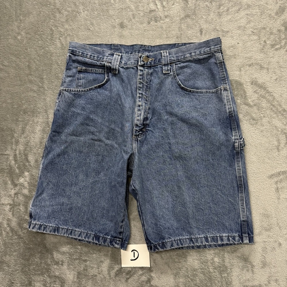 Wrangler Denim Shorts Mens 34 Carpenter Baggy Skate Y2K Jorts